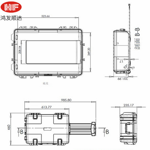 HF-P-8 内：570*393*201 外：613*460*230
